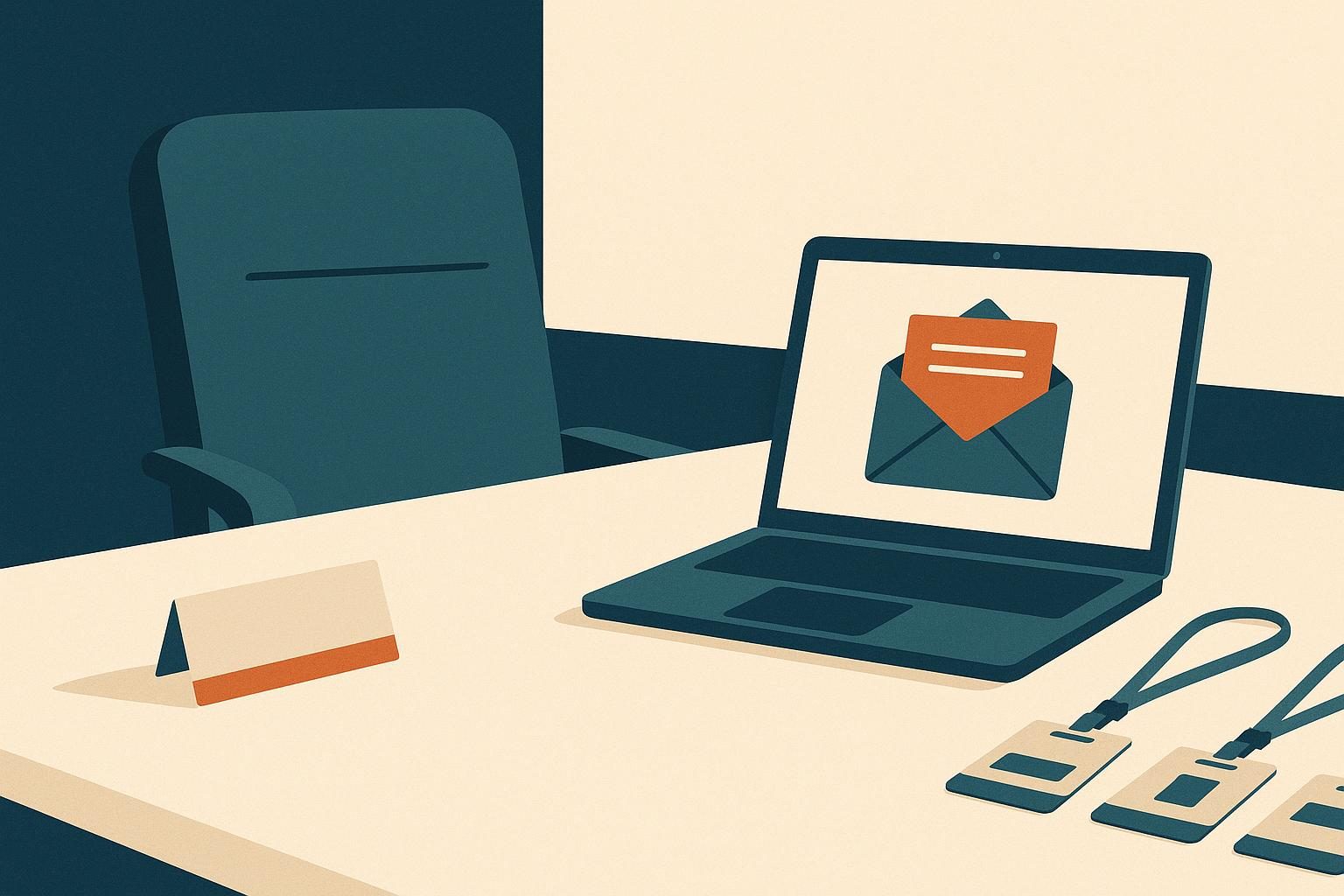 Editorial illustration for the article "How to run an insider threat tabletop exercise for a departing employee".